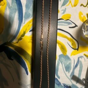 necklace rosegold plated stamp 925